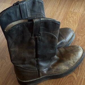 Dark Brown Leather Boots